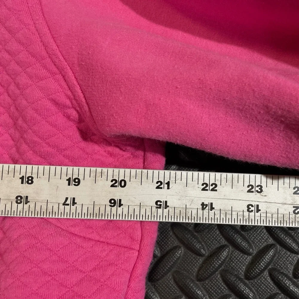 Kate Lord Golf Hot Pink Abbey Springs Full Zip Quilted Sweater‎ Women Size Large